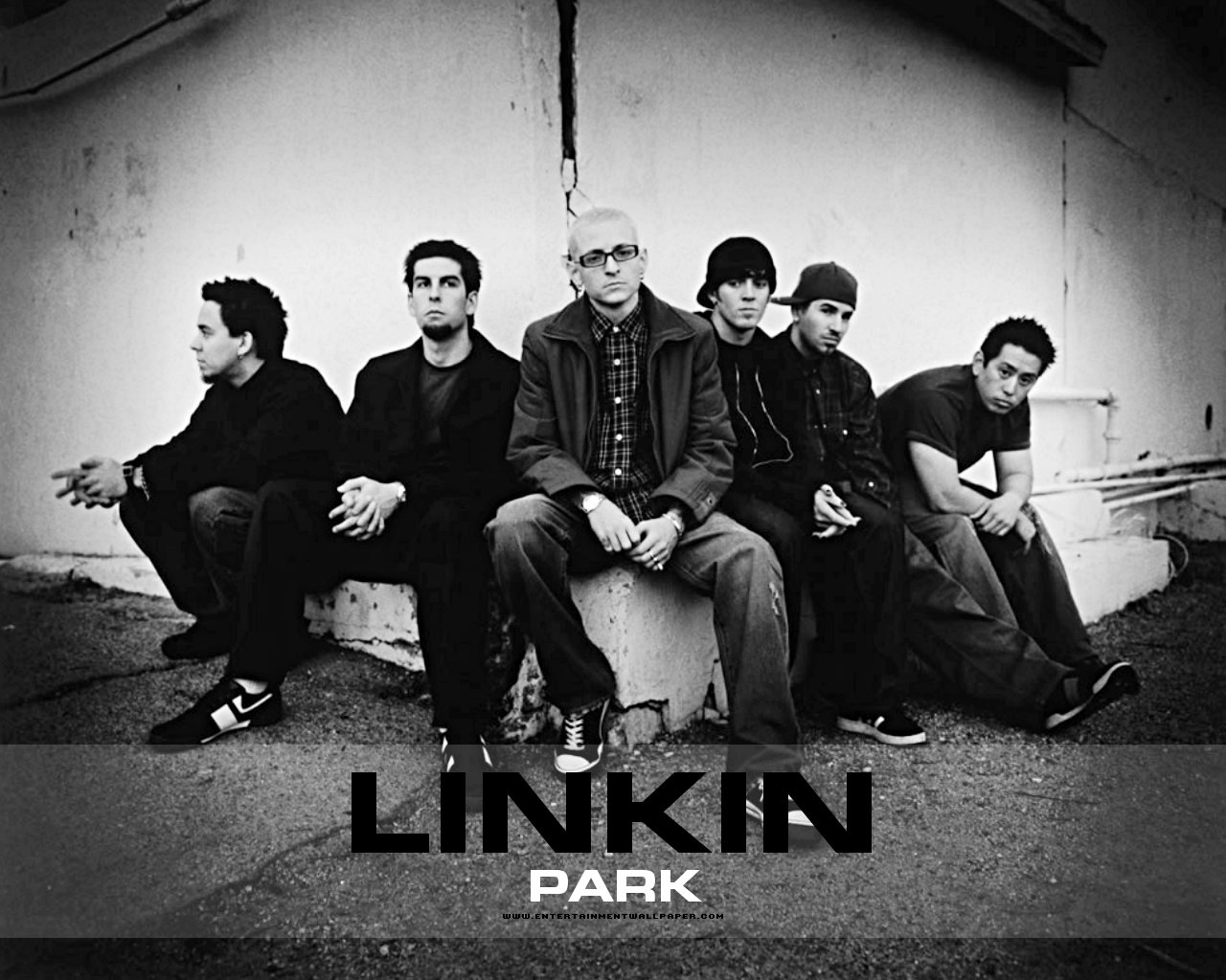 linkin park wallpaper,crew,photography,sitting,font,team