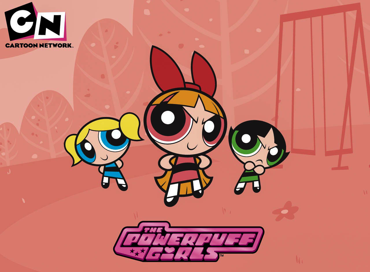 powerpuff girls wallpaper,karikatur,animierter cartoon,animation,erfundener charakter,spiele