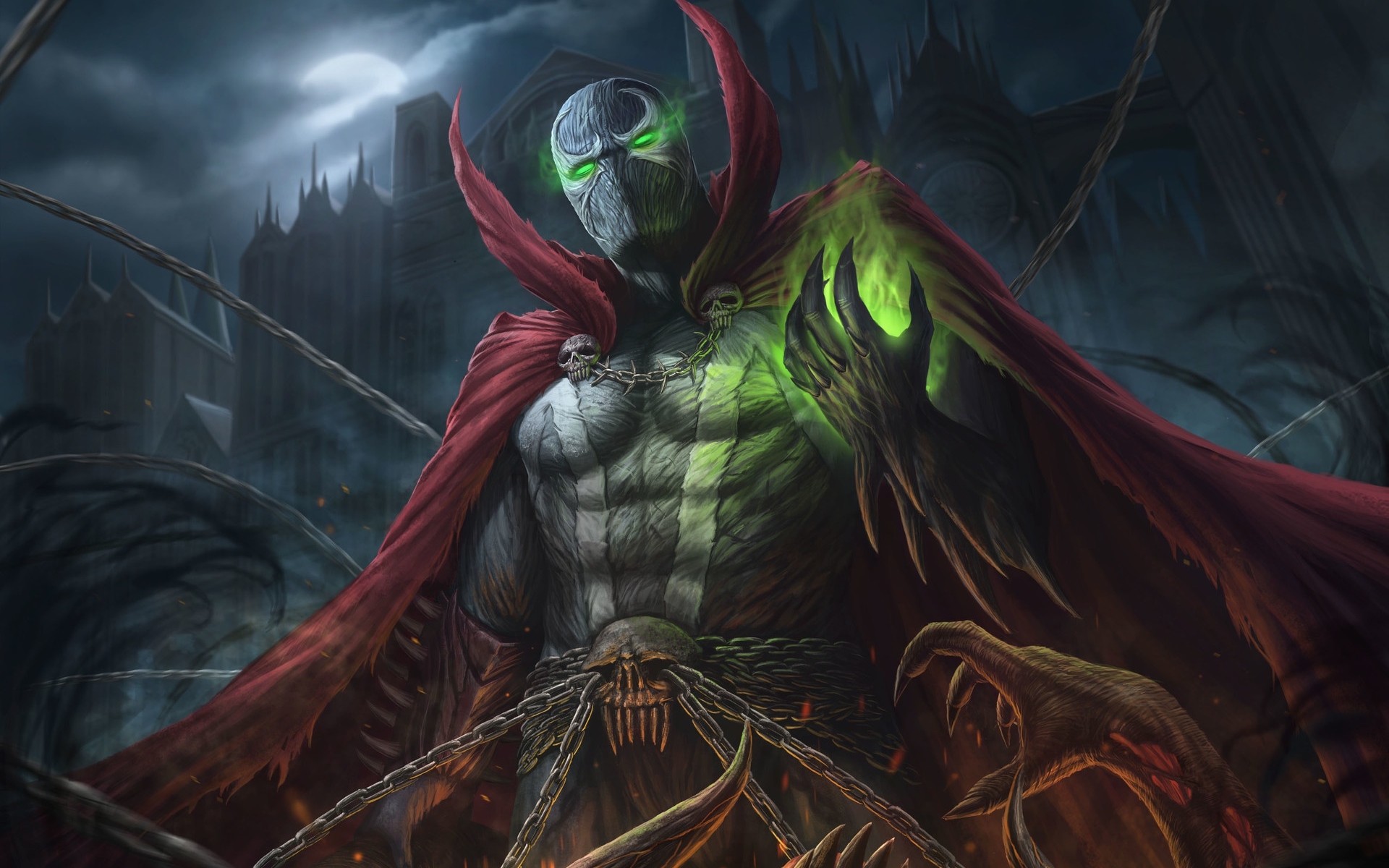 spawn wallpaper,cg artwork,demon,fictional character,illustration,action adventure game