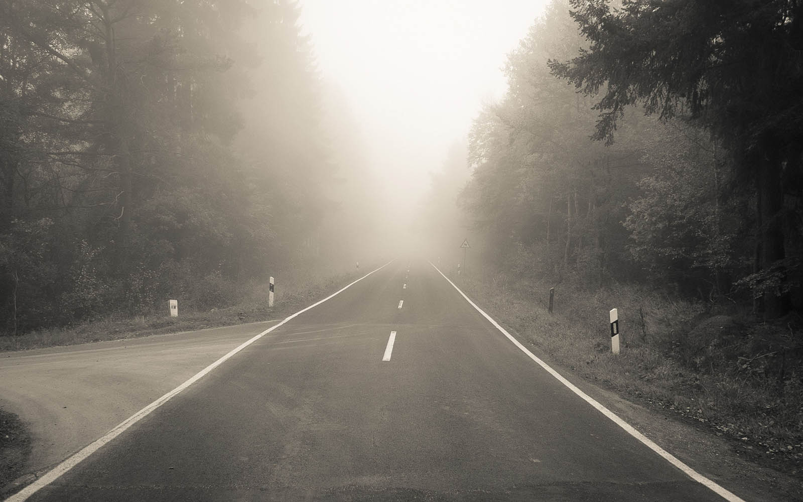 霧の壁紙,道路,アスファルト,空,lane,大通り