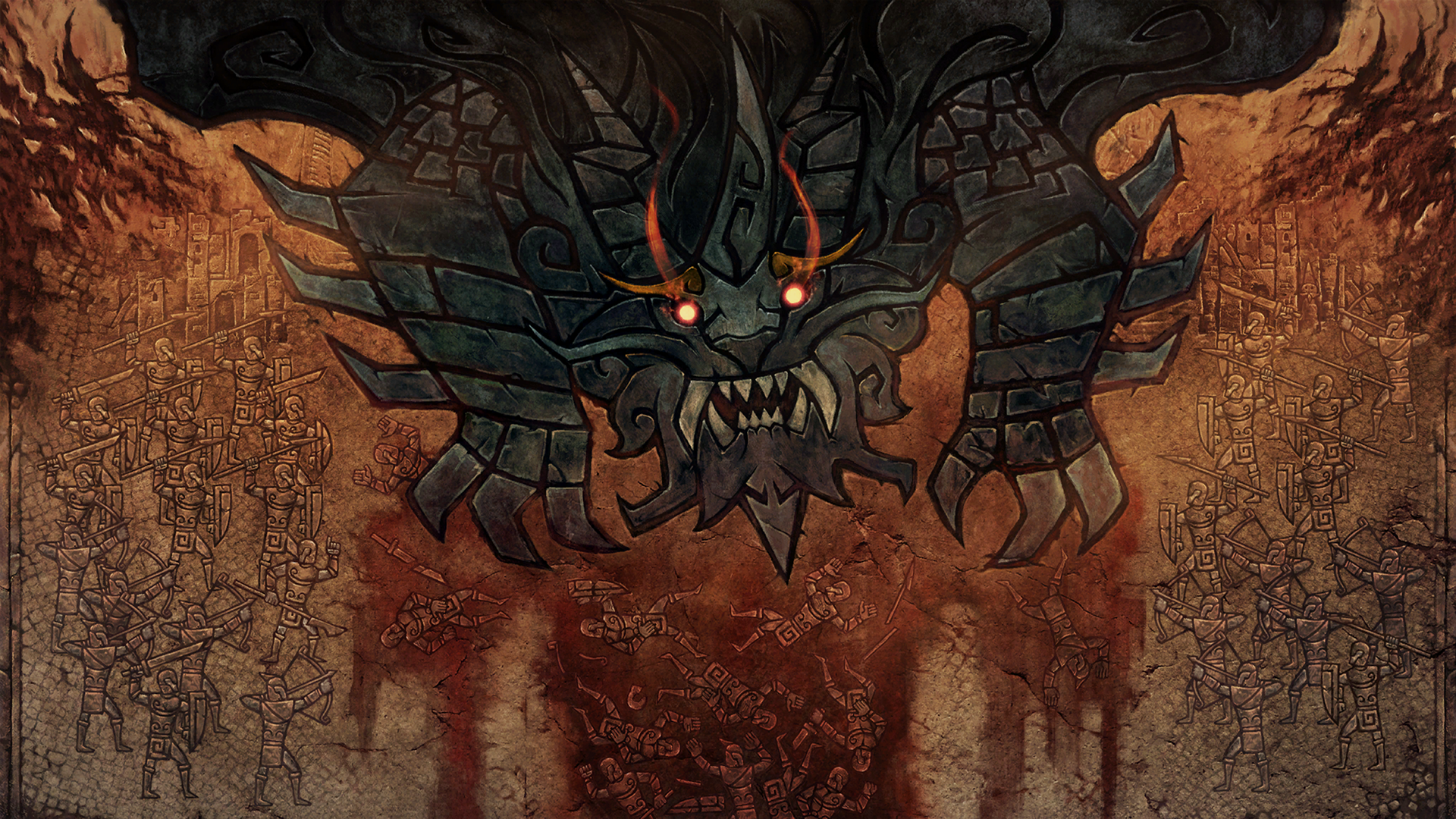 beast wallpaper,demon,fictional character,illustration,dragon,cg artwork
