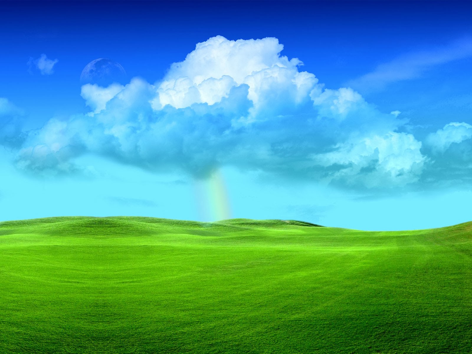 windows vista wallpaper,sky,grassland,natural landscape,green,nature