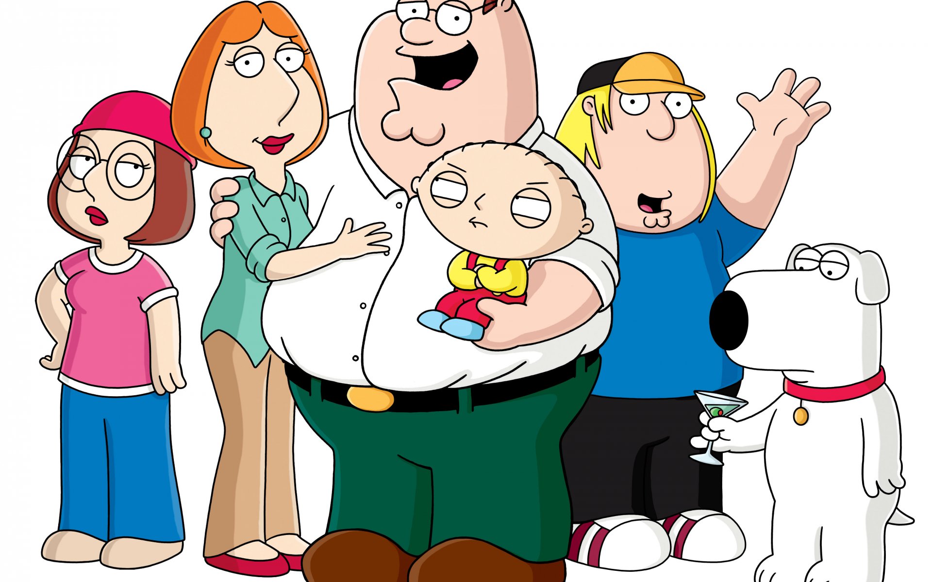 family guy wallpaper,cartoon,animated cartoon,people,social group,clip art