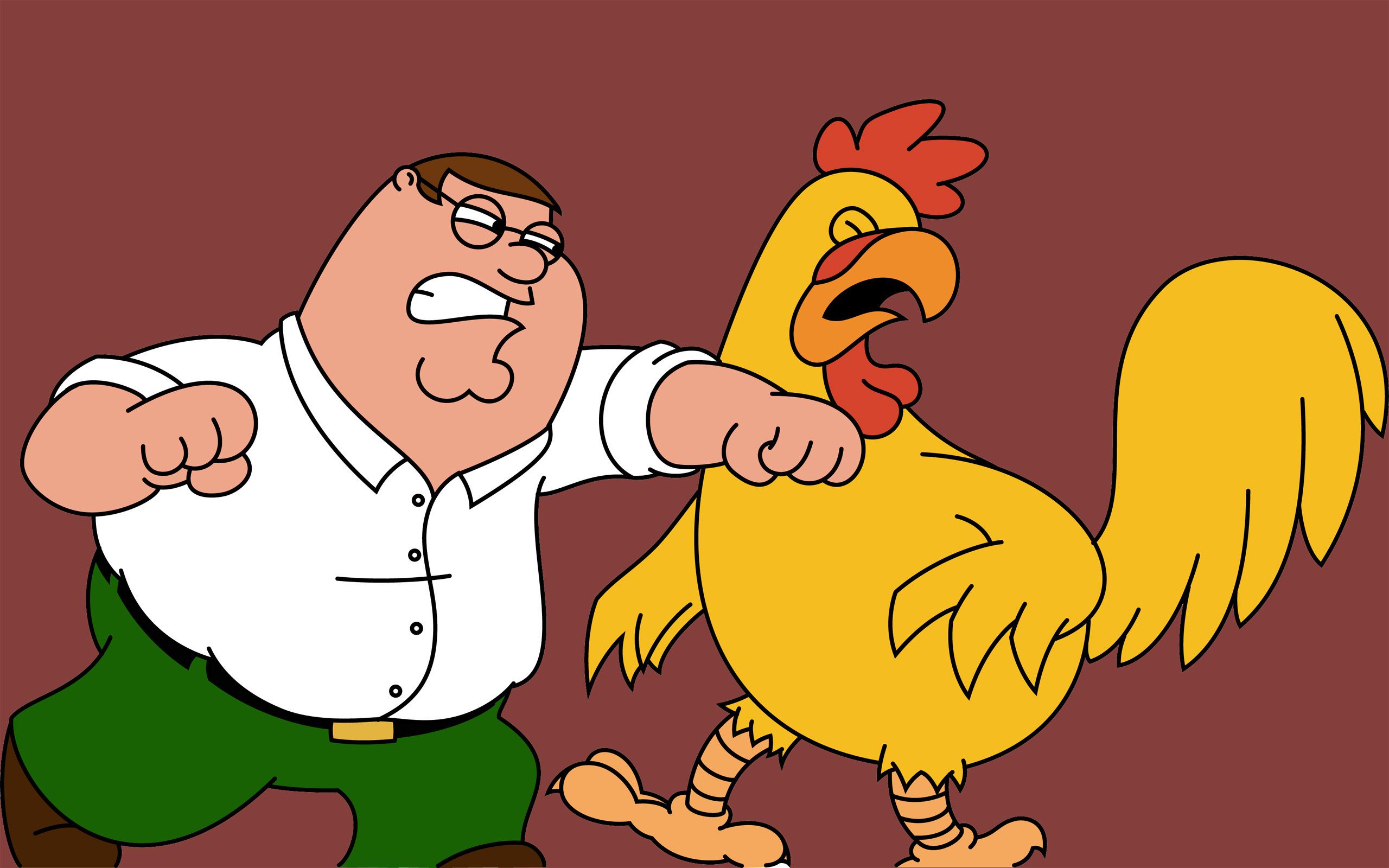 fond d'écran famille guy,poulet,dessin animé,dessin animé,coq,oiseau