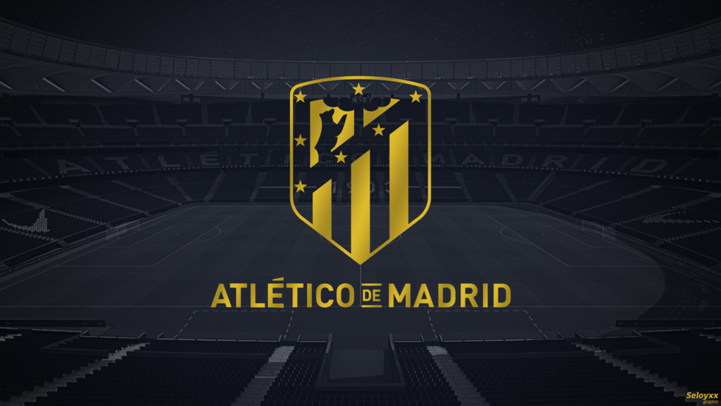 atletico madrid wallpaper,logo,font,yellow,text,graphics