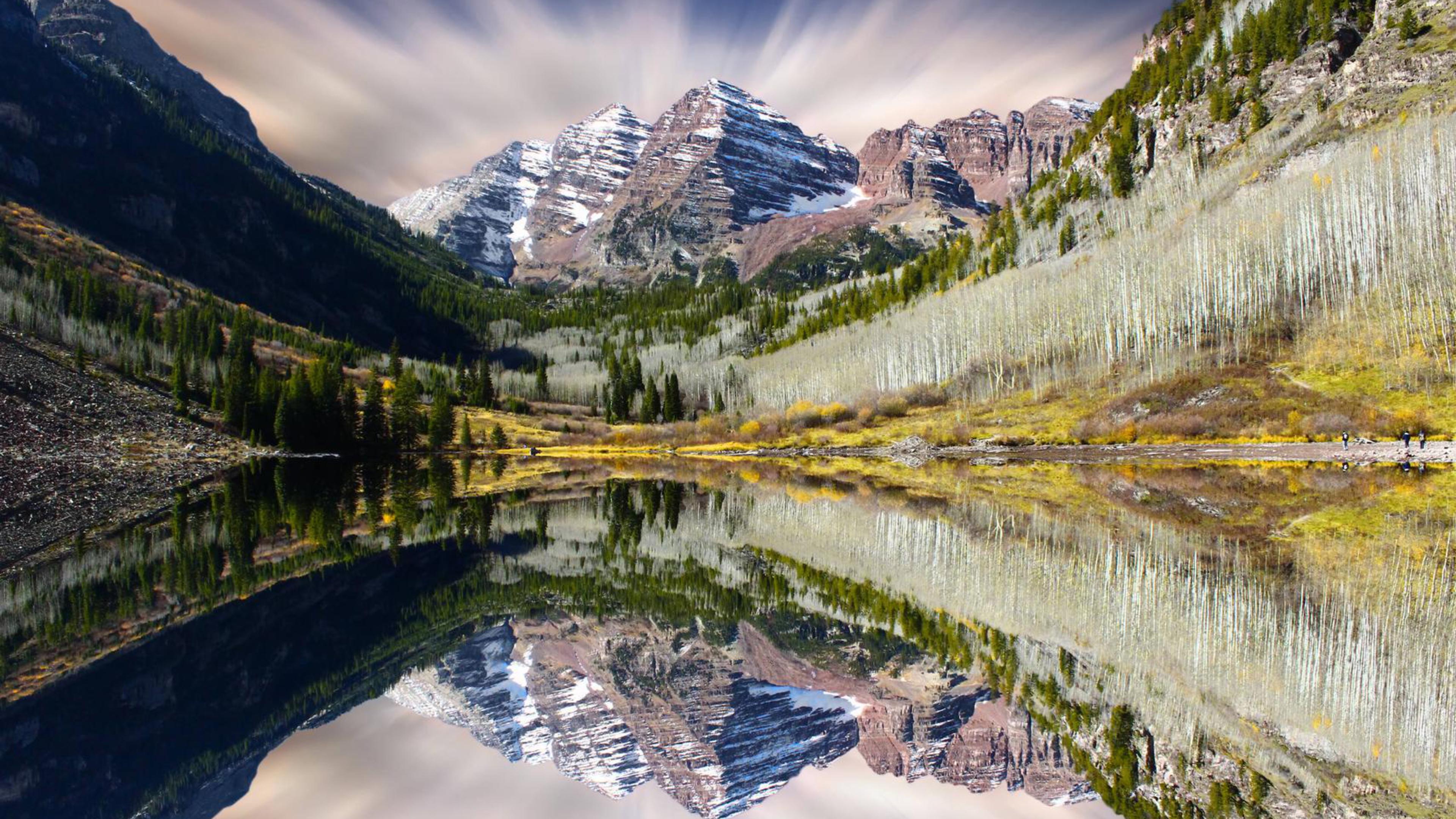 carta da parati wqhd,riflessione,paesaggio naturale,natura,montagna,tarn