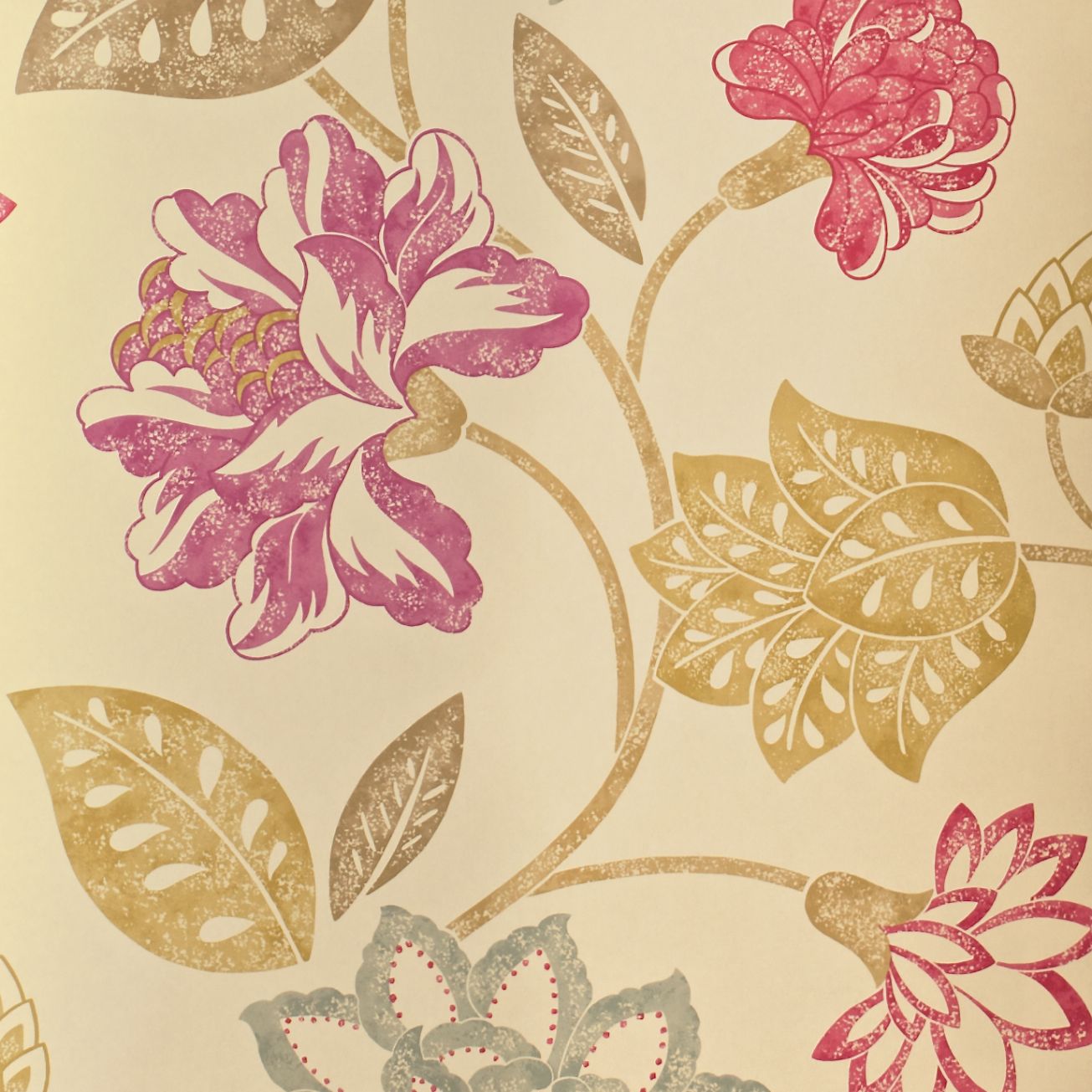 핑크 골드 벽지,벽지,무늬,분홍,꽃,식물