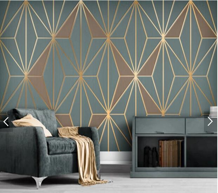 gold geometric wallpaper,wall,wallpaper,room,interior design,furniture