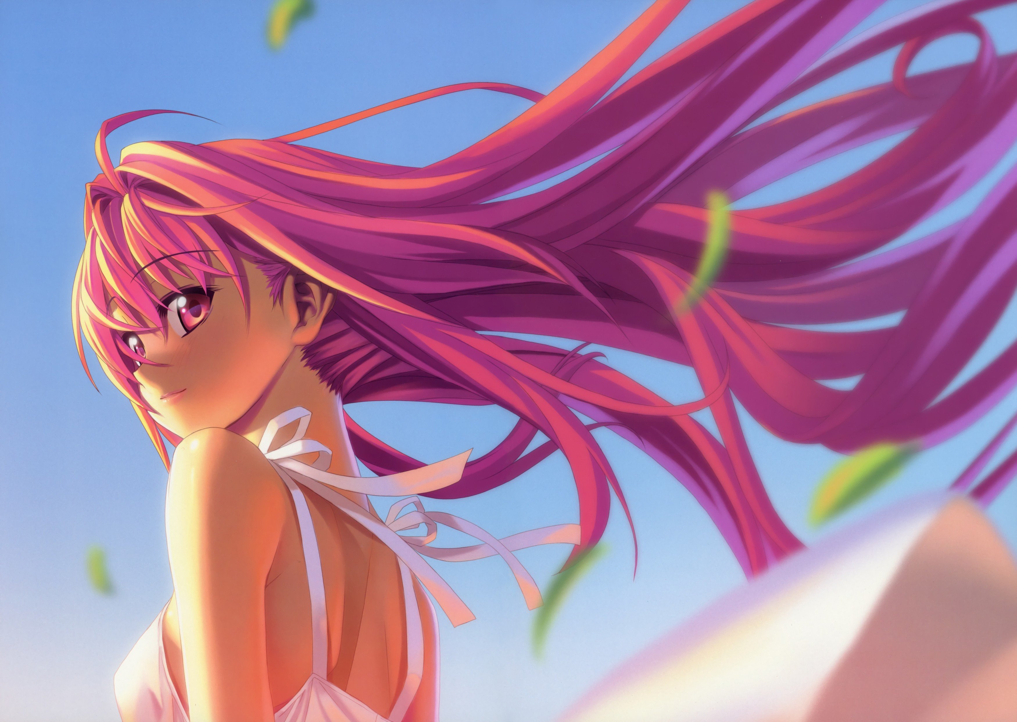 pink wallpaper for girls,cg artwork,cartoon,pink,anime,long hair