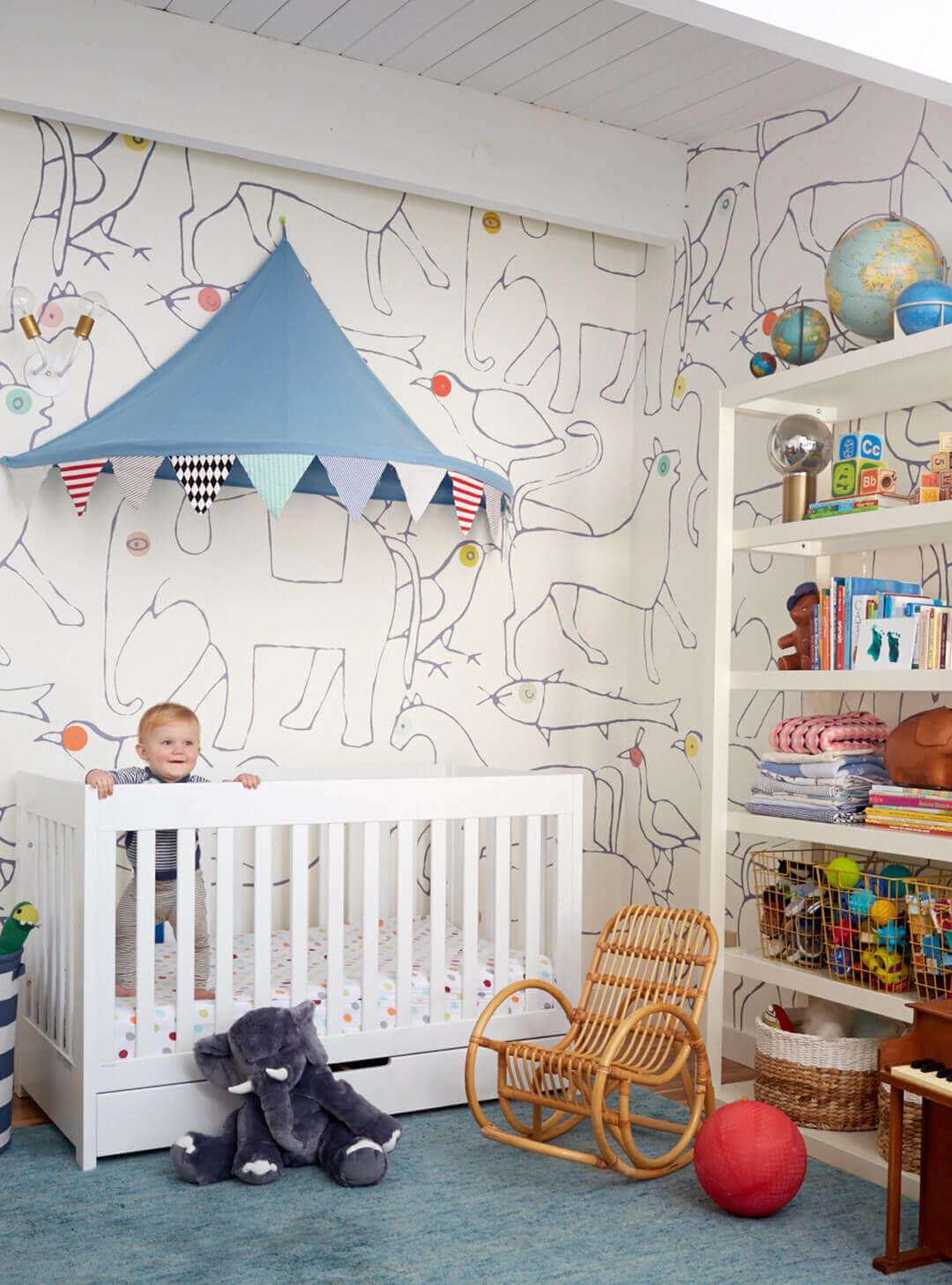 boys nursery wallpaper,room,wall,furniture,interior design,nursery