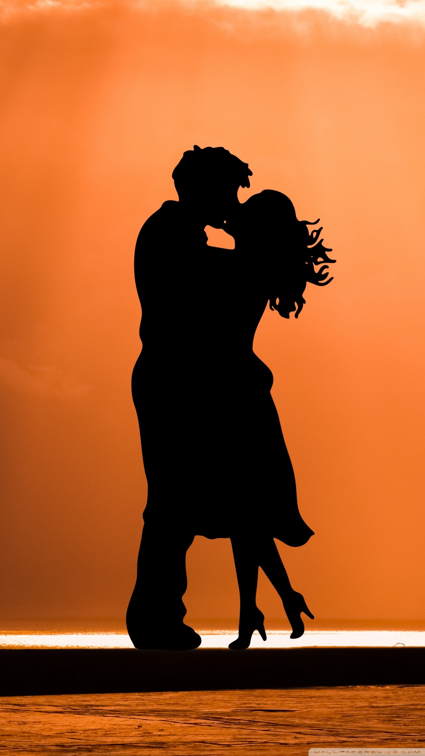 hd love couple wallpapers for mobile,romance,silhouette,dance,tango,love
