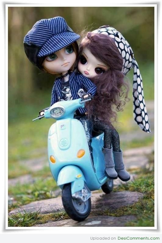 hd love couple wallpapers for mobile,toy,doll,scooter,vehicle,friendship