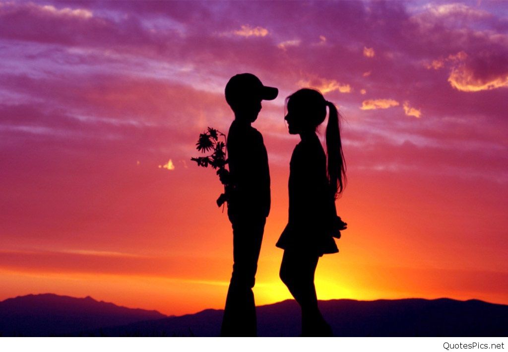 hd amour couple fonds d'écran pour mobile,ciel,romance,amour,silhouette,relation amicale