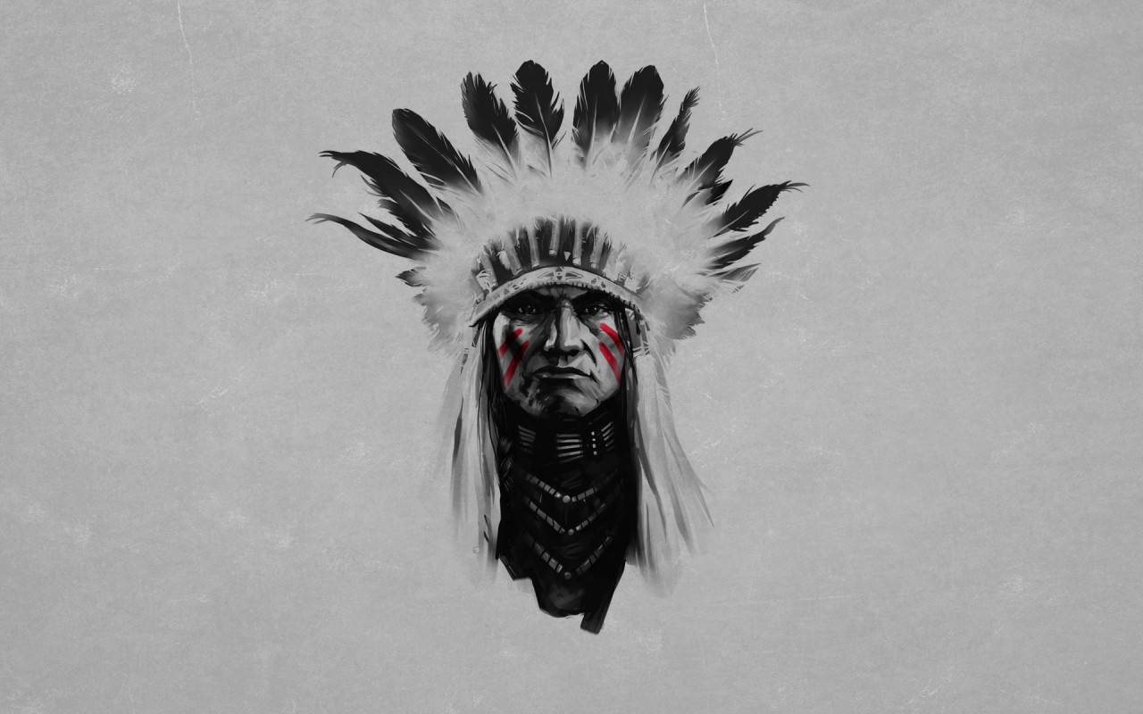 american wallpapers hd,head,drawing,tribal chief,illustration,feather