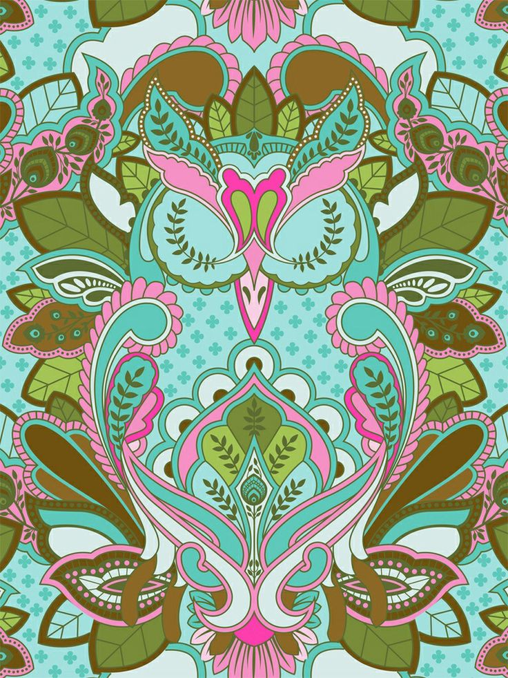 owl wallpaper iphone,pattern,green,motif,pink,visual arts