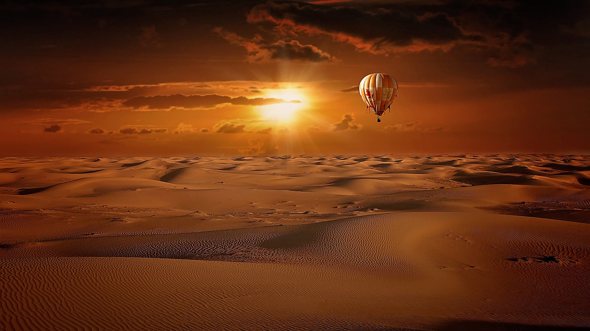 旅行の壁紙のhd,熱気球,空,熱気球,地平線,風景