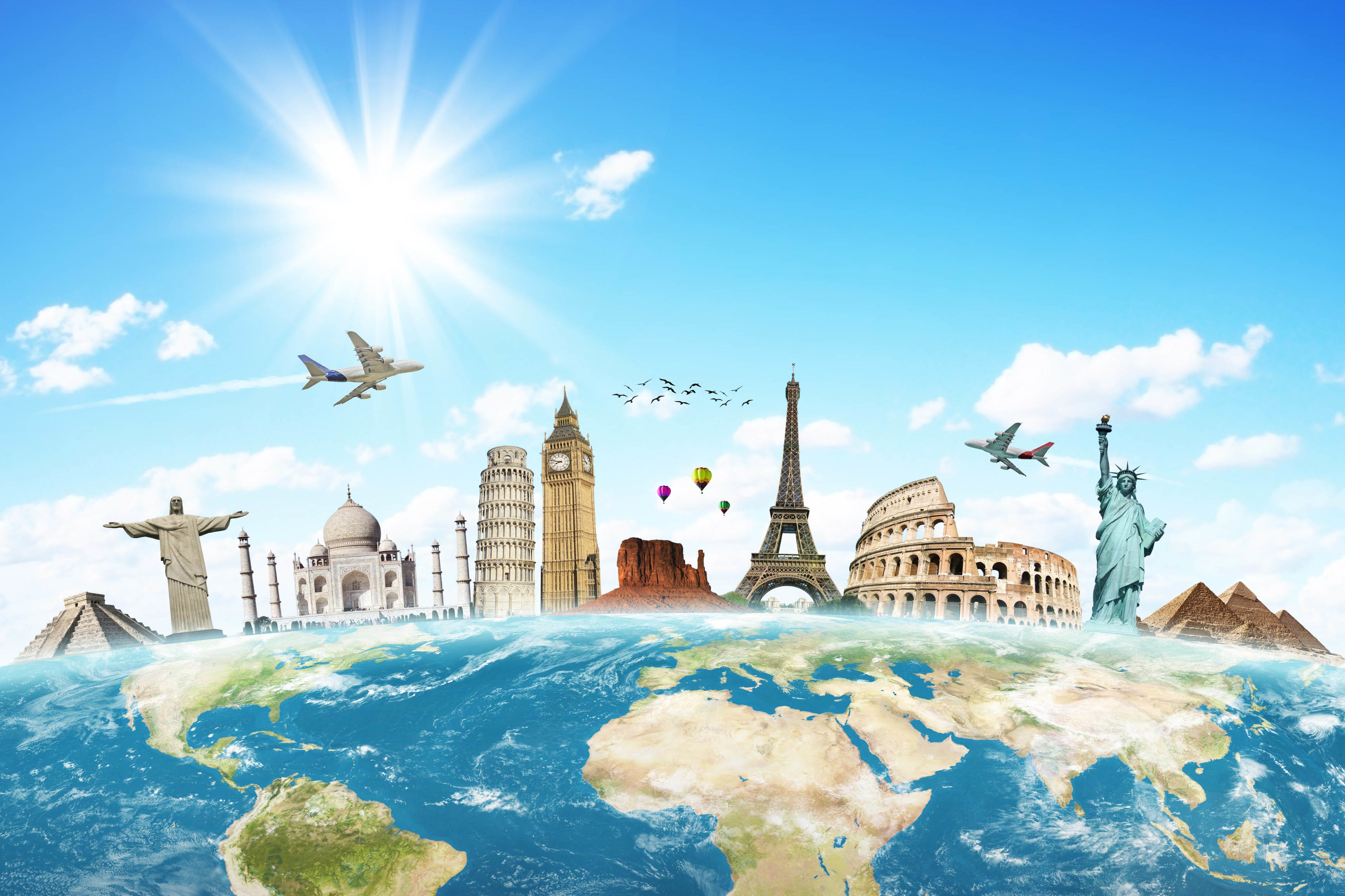 travel wallpaper hd,sky,illustration,daytime,water,world