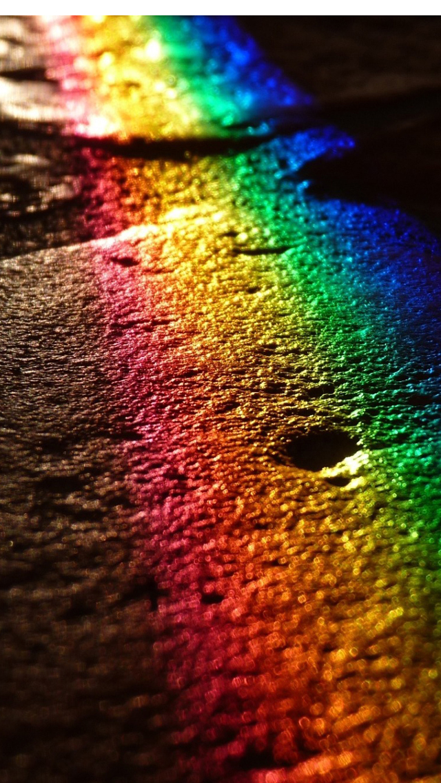 虹のiphoneの壁紙,光,緑,反射,空,閉じる