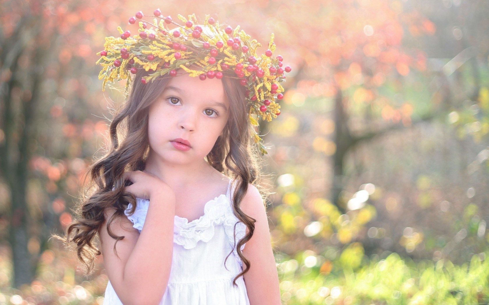 sweet girl wallpaper,people in nature,hair,headpiece,photograph,child