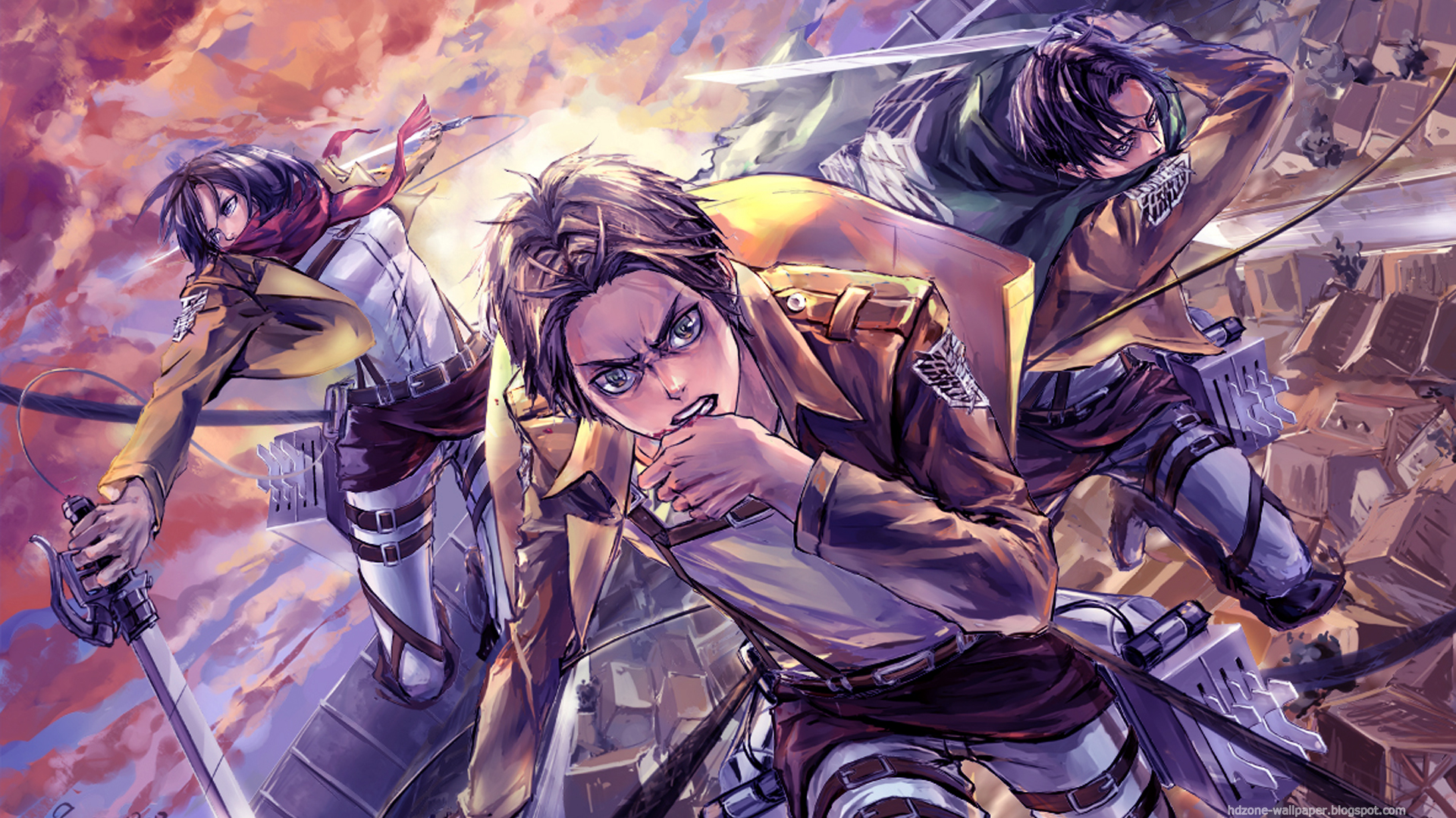 aot wallpaper,action adventure game,cg artwork,cartoon,anime,illustration