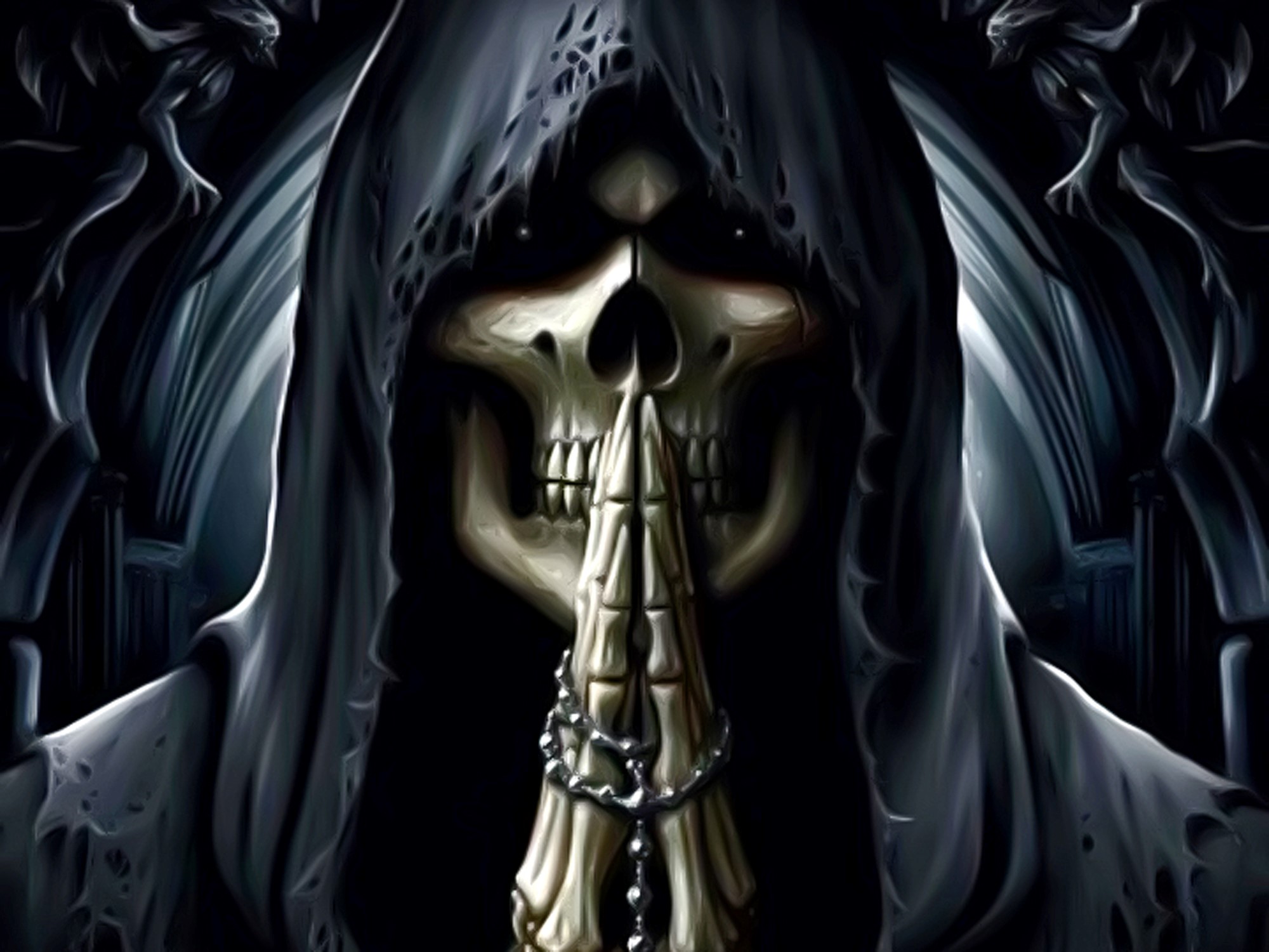 grim reaper live wallpapers,cg artwork,darkness,skull,ghost,fictional character