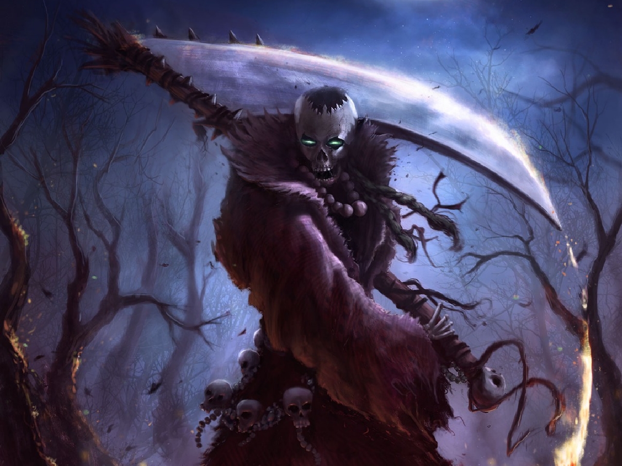 grim reaper live wallpapers,demon,fictional character,cg artwork,darkness,illustration