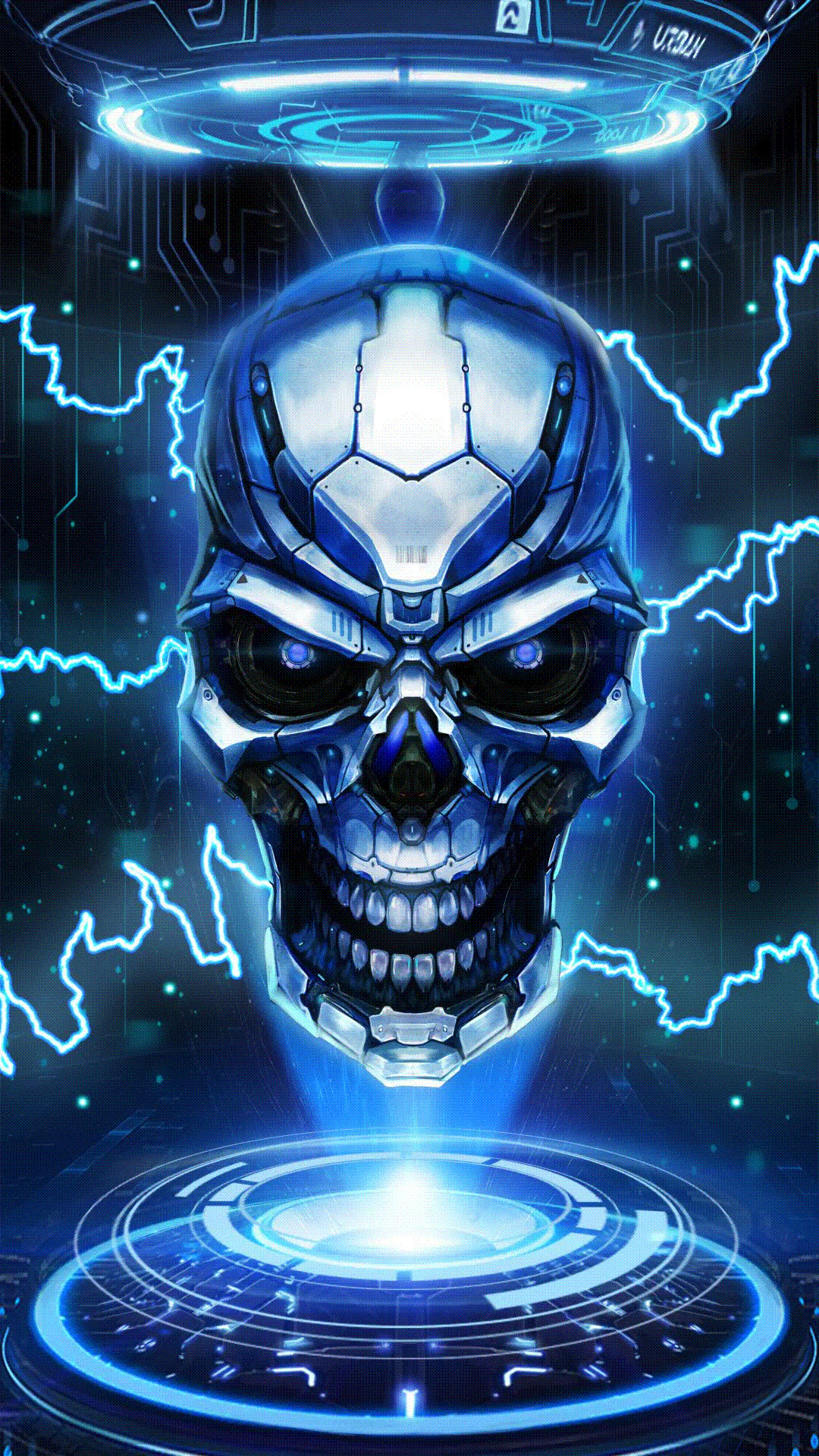 grim reaper live wallpapers,fictional character,skull,electric blue,bone