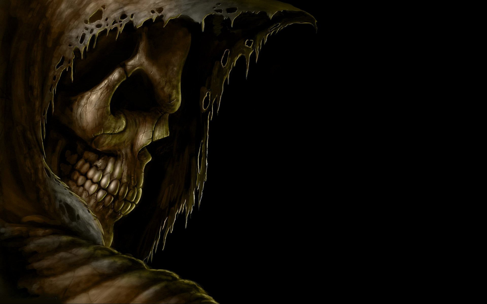 grim reaper live wallpapers,darkness,skull,demon,fictional character,cg artwork