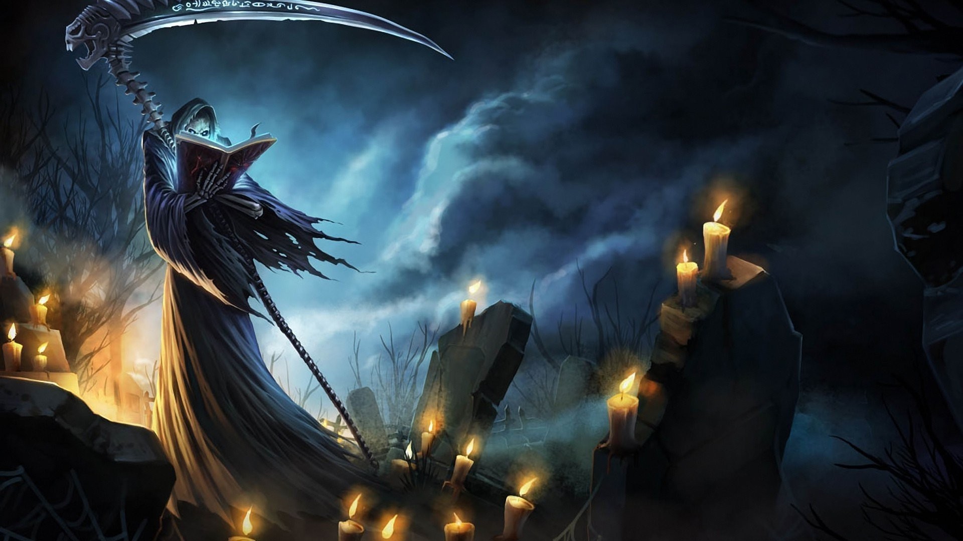 grim reaper live wallpapers,cg artwork,demon,darkness,screenshot,fictional character