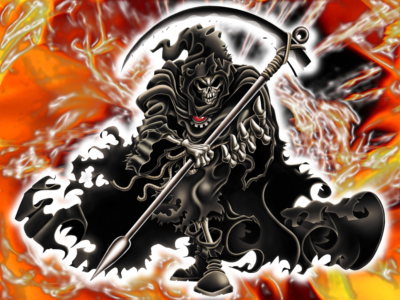 grim reaper live wallpapers,cg artwork,fictional character,illustration,demon,graphic design