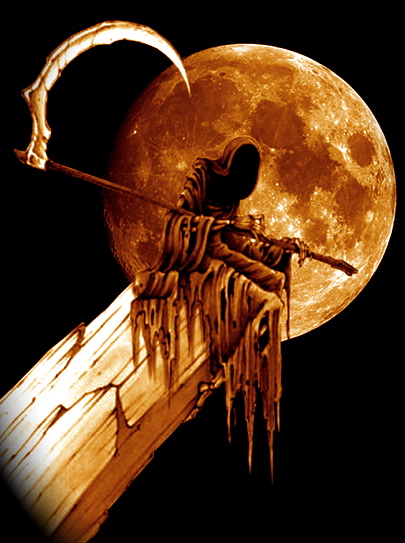 grim reaper live wallpapers,moon,darkness,illustration,space,fictional character