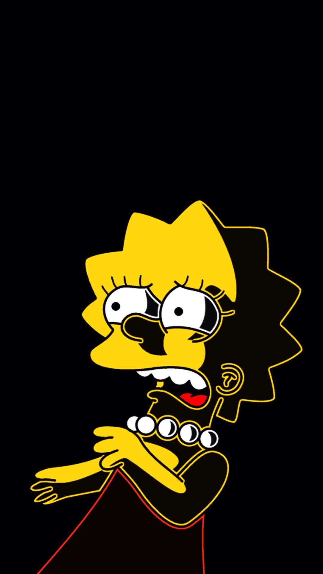 simpsons wallpaper iphone,cartoon,animated cartoon,yellow,animation,illustration