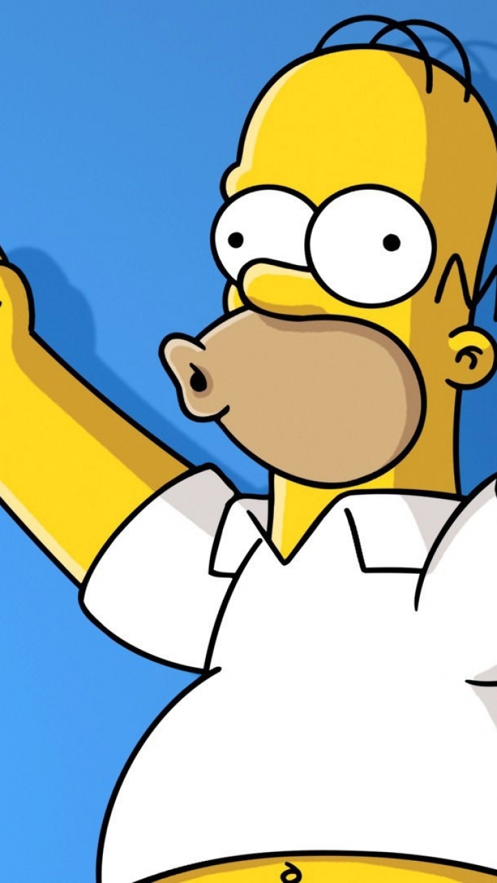 fond d'écran simpsons iphone,dessin animé,jaune,clipart,ligne,illustration