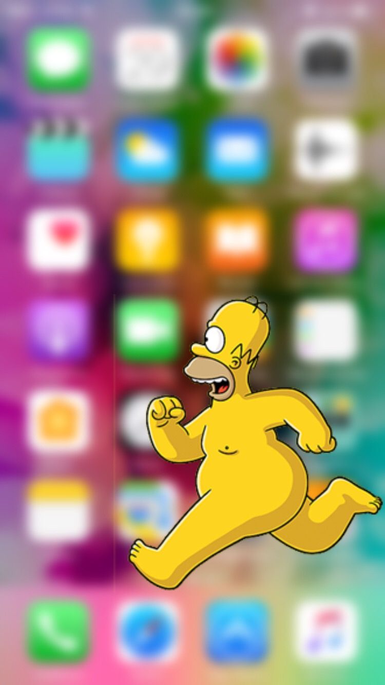 simpsons wallpaper iphone,cartoon,animation,animated cartoon,organism,fictional character