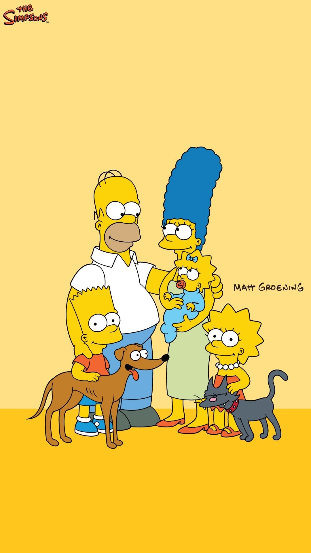 simpsons wallpaper iphone,karikatur,gelb,animierter cartoon,illustration,animation