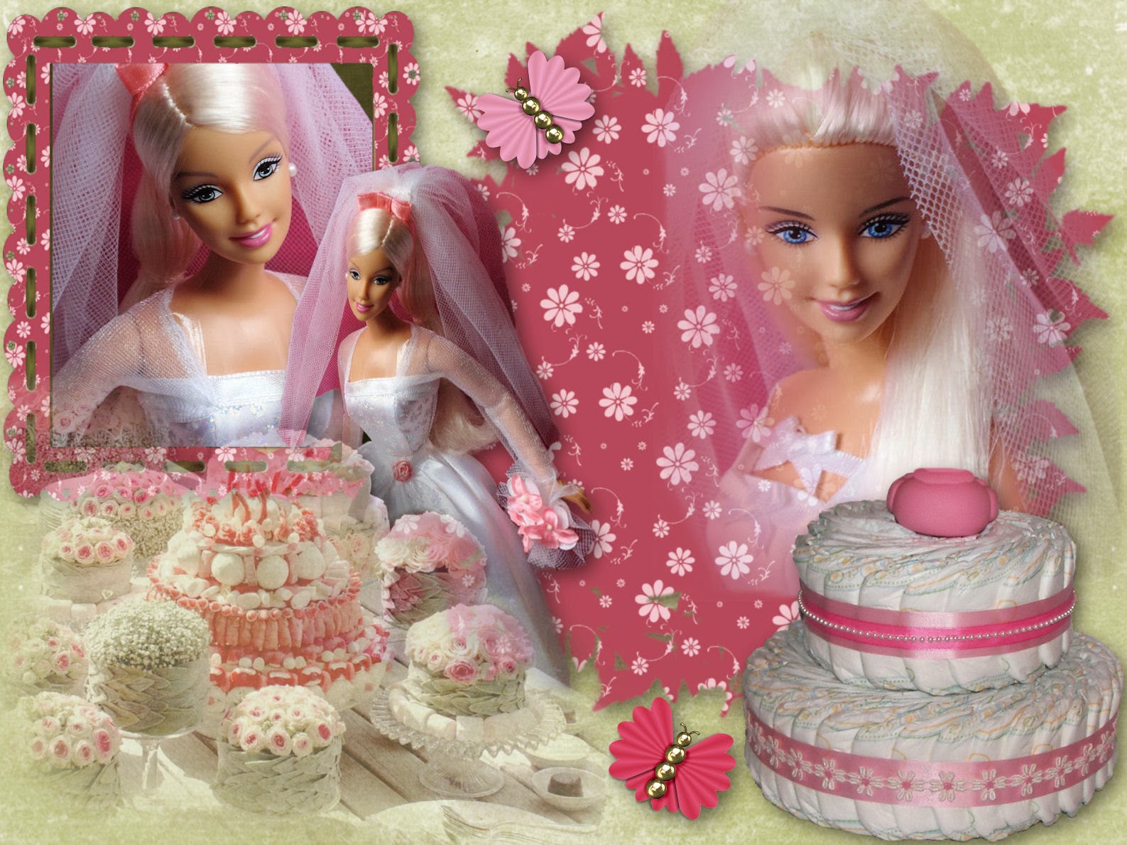 barbie doll wallpaper,pink,doll,toy,dress,barbie