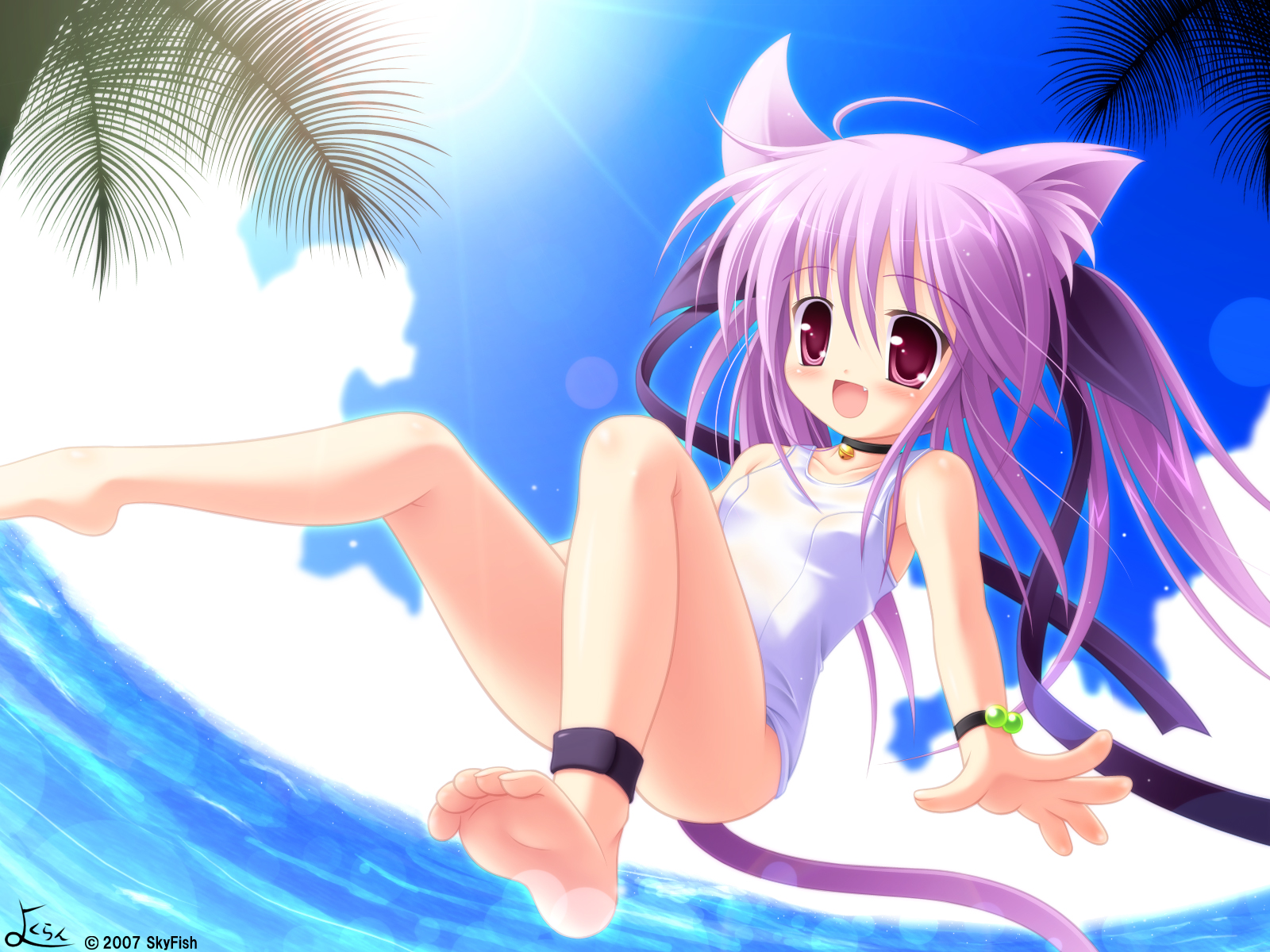 neko wallpaper,cartoon,anime,cg artwork,sky,illustration