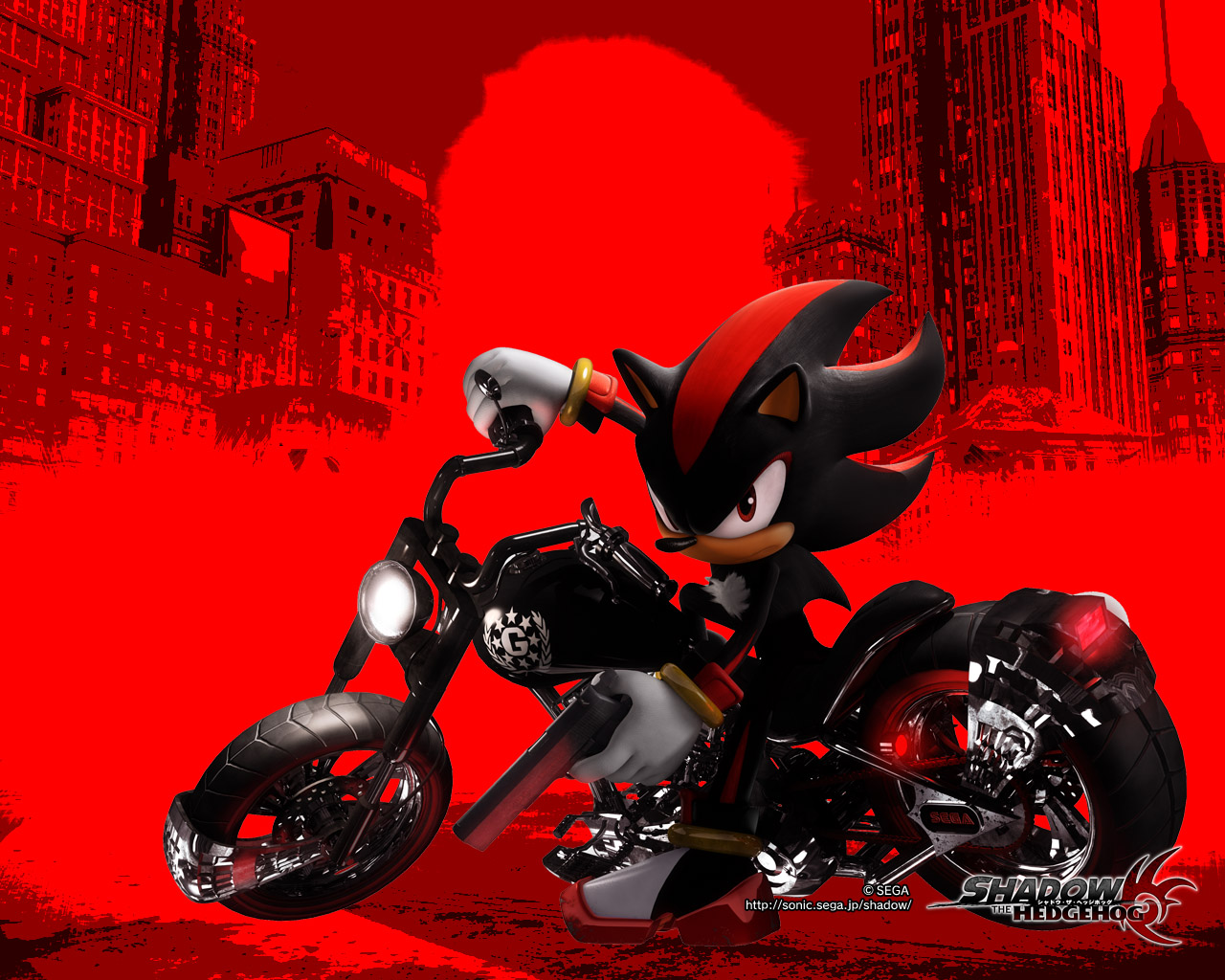 shadow the hedgehog wallpaper,red,motorcycle,fictional character,vehicle,superbike racing