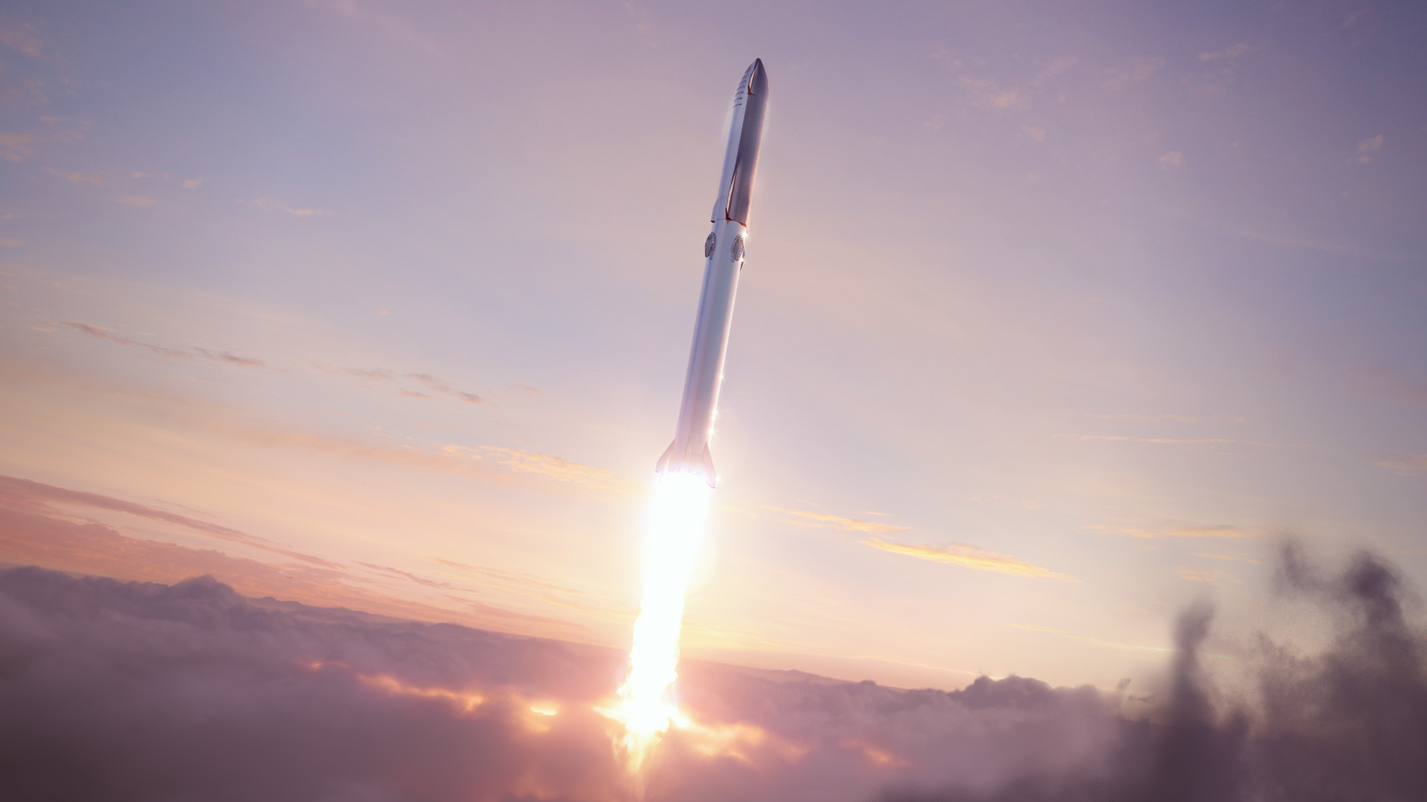 fond d'écran spacex,ciel,fusée,atmosphère,missile,nuage