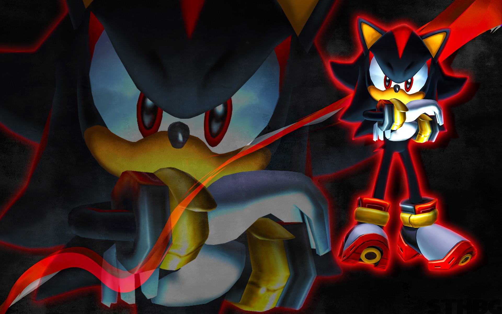 shadow the hedgehog wallpaper,cartoon,fictional character,demon,sonic the hedgehog,illustration