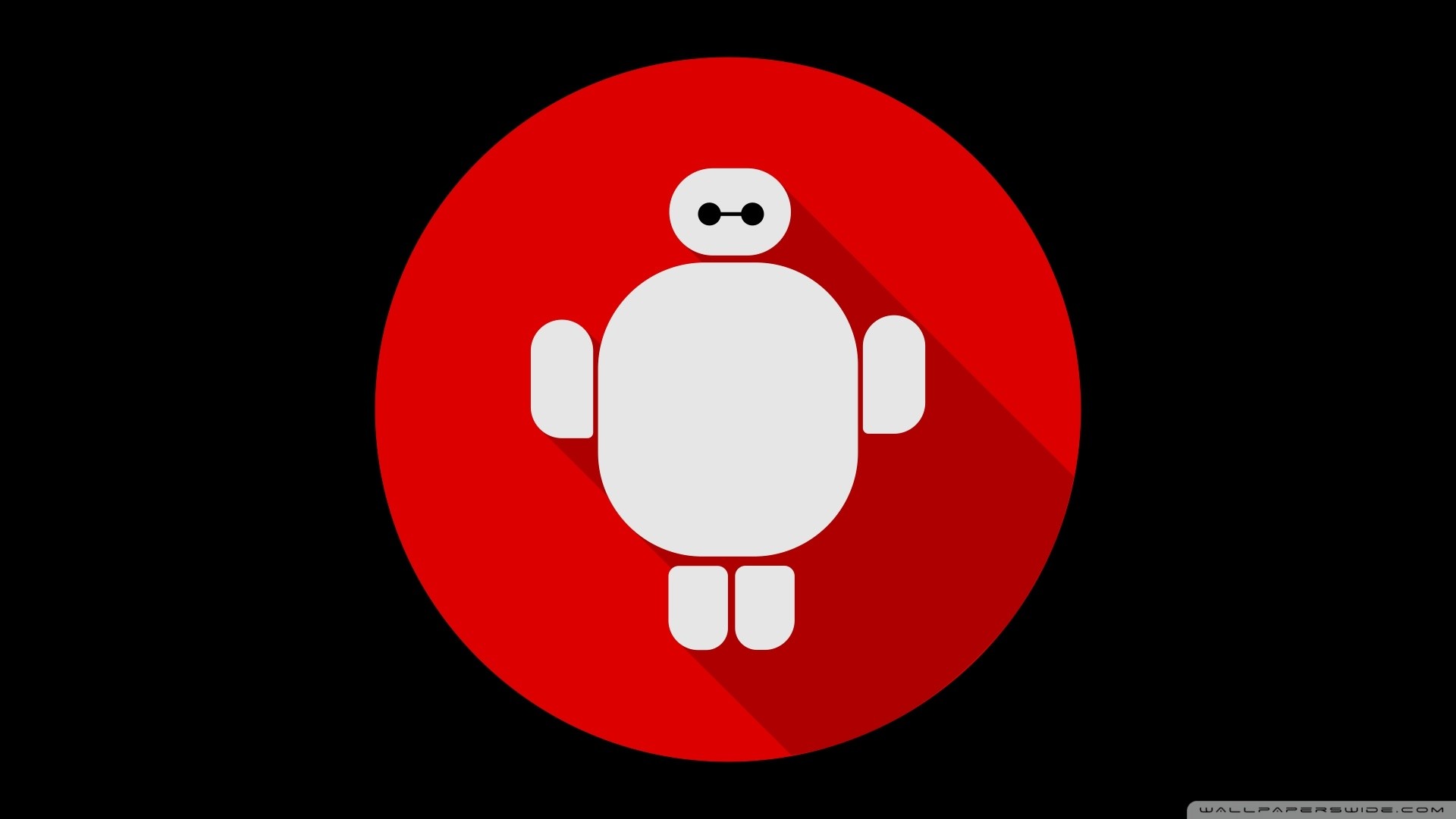 baymax wallpaper hd,rot,karikatur,grafikdesign,kreis,animation