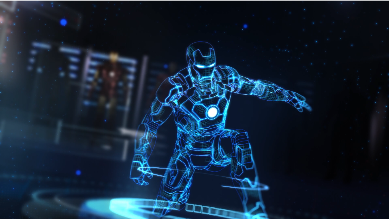 hombre de hierro fondo de pantalla 3d,personaje de ficción,tecnología,figura de acción,espacio,captura de pantalla