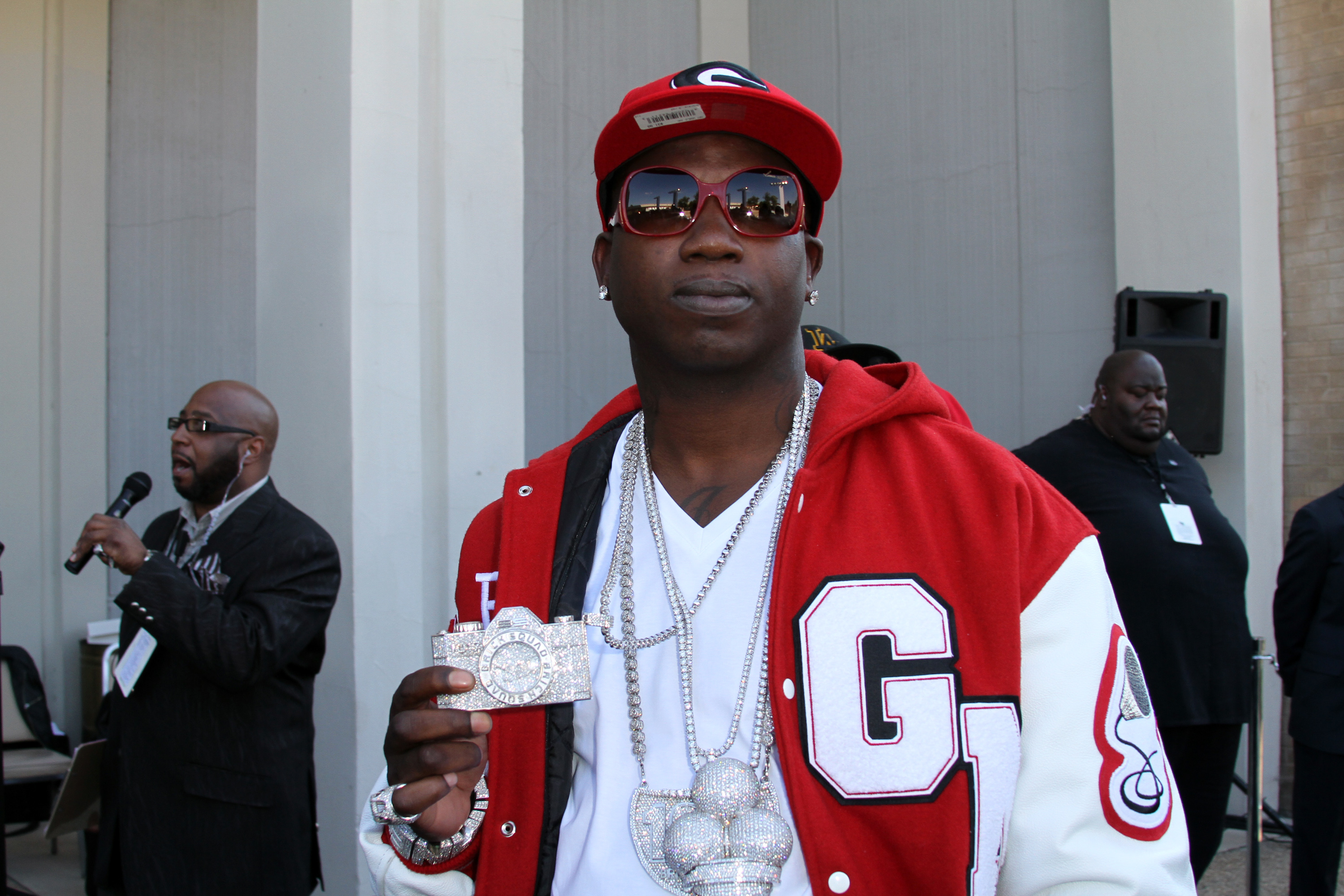 gucci mane wallpaper,red,eyewear,jersey,sportswear,uniform