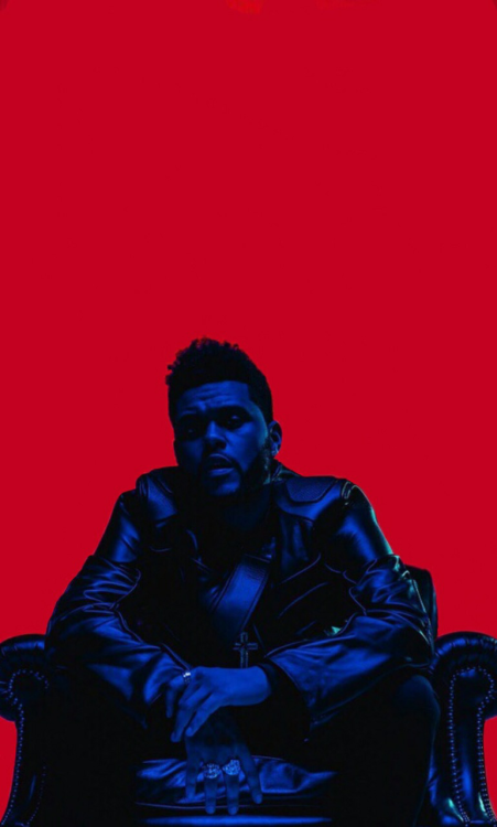 the weeknd iphone wallpaper,red,blue,sitting,photography