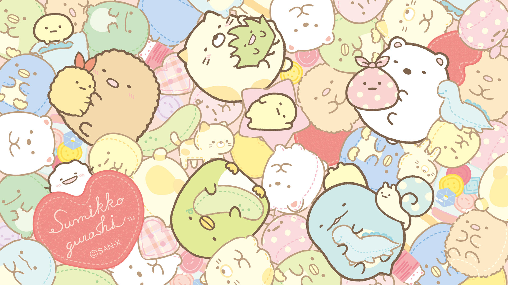 fond d'écran sumikko gurashi,dessin animé,conception,clipart,modèle,graphique