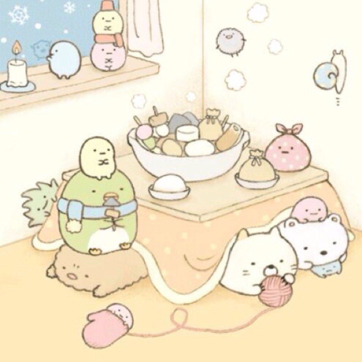 sumikko gurashi fondo de pantalla,dibujos animados,producto,clipart,ilustración,habitación