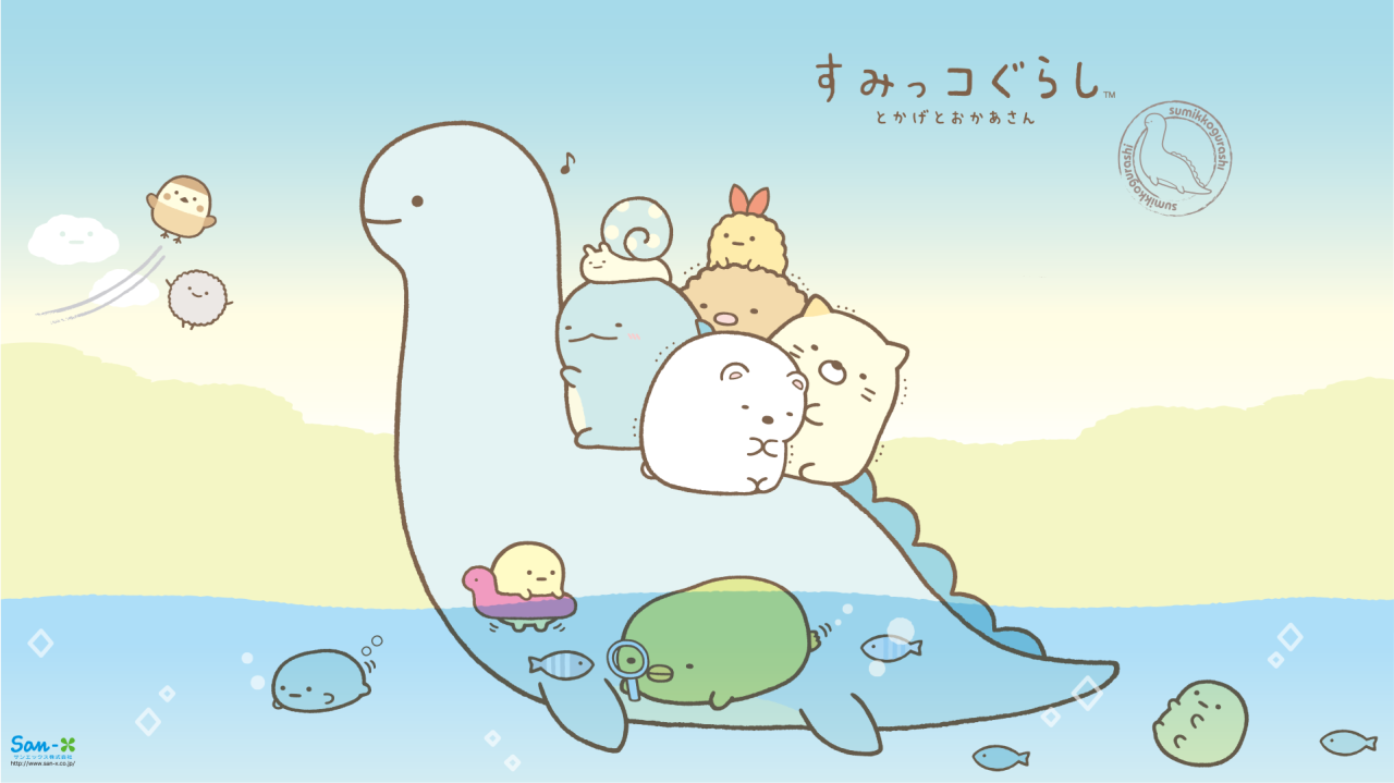 sumikko gurashi tapete,karikatur,illustration,schnecke,meeressäugetier,kunst