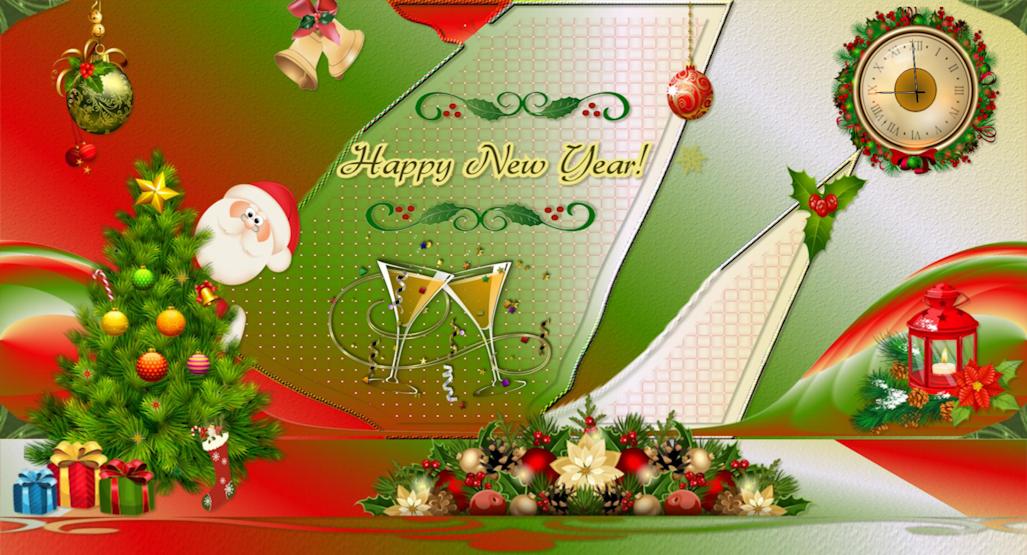 happy new year animated wallpaper,christmas eve,christmas decoration,christmas,greeting,tree