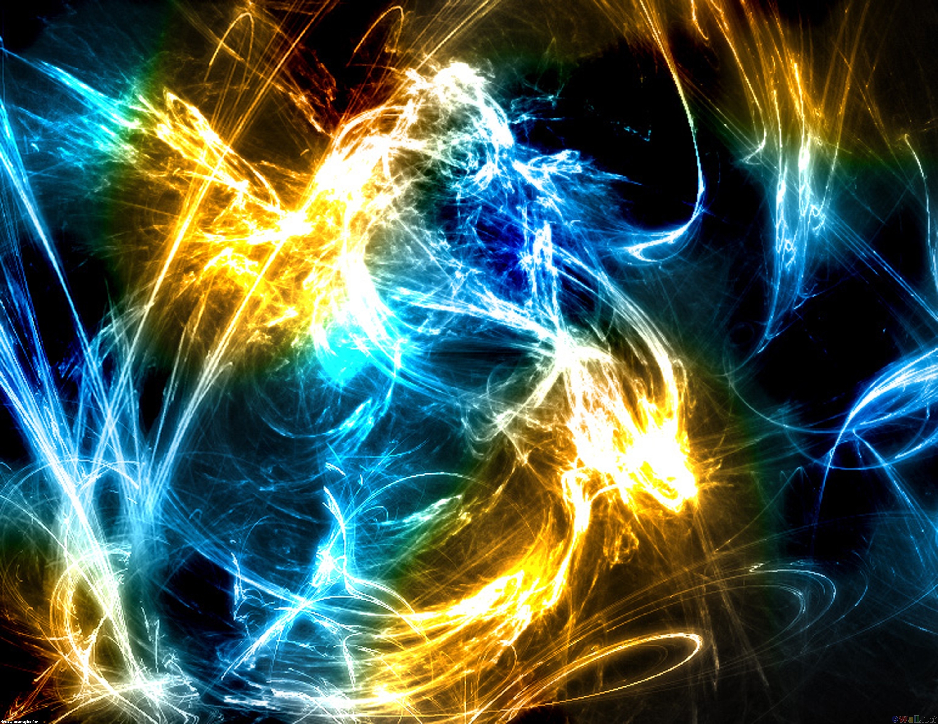 papier peint bleu et or,art fractal,l'eau,lumière,bleu électrique,art