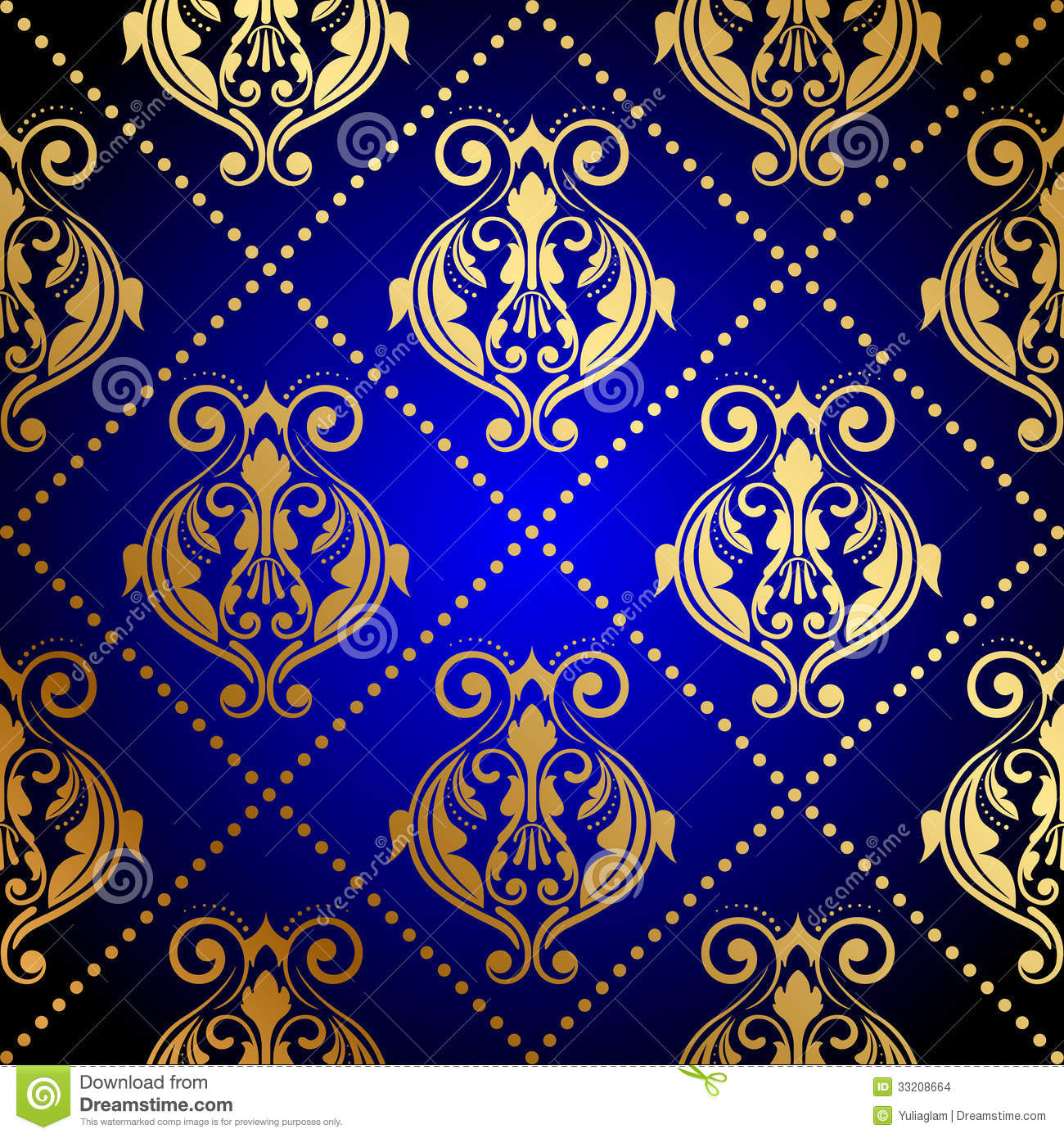 blau und goldene tapete,muster,motiv,design,bildende kunst,kobaltblau